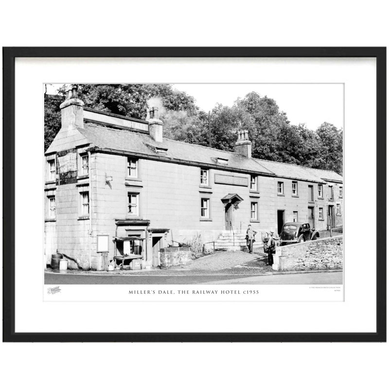 Miller's Dale, The Railway Hotel C1955 - Single Picture Frame Print, 60cm H x 80cm W x 2.3cm D