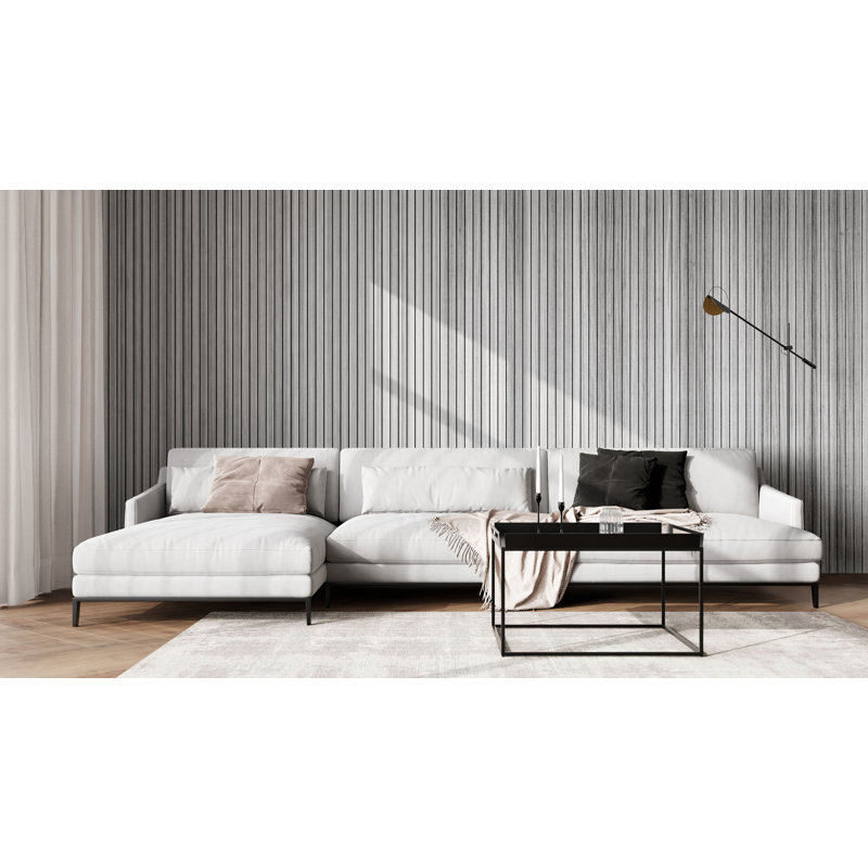 Planche en simili bois ultraléger Linari Modern HD (paquet de 4), gris