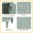 24" Bathroom Vanity With Sink, Bathroom Vanity Cabinet With One Flip Drawer And Two Drawers, Adjustable Shelf, Solid Wood And MDF-1595834037