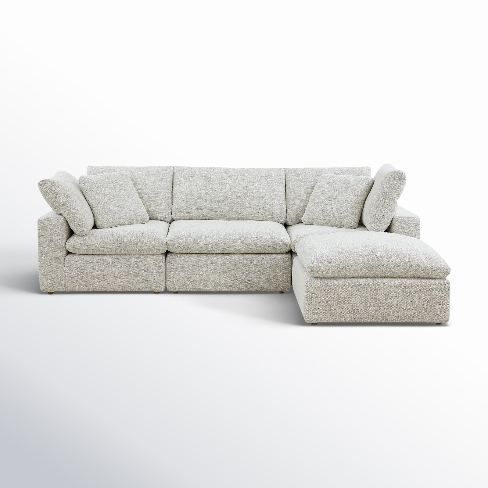 Armand 4 - Piece Performance Fabric Modular Sectional, Light Gray Livesmart®