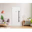 Porte avant en acier pré-suspendue à l'avant / deux 6678 chêne naturel / entrée en métal peint moderne l 36 po x H 80 po à droite-98196301