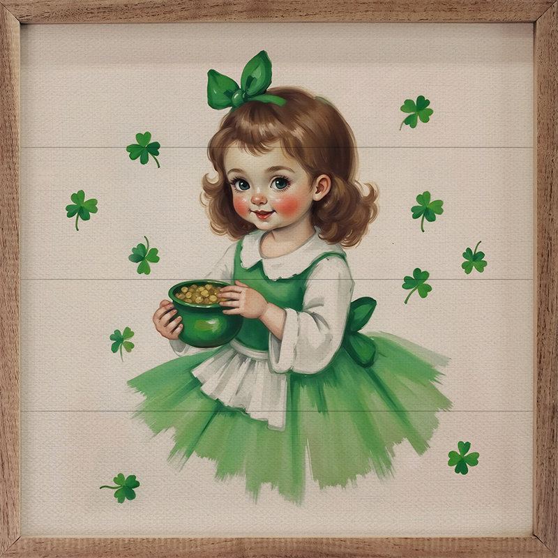 Shamrock Girl, H 4 po x l 4 po