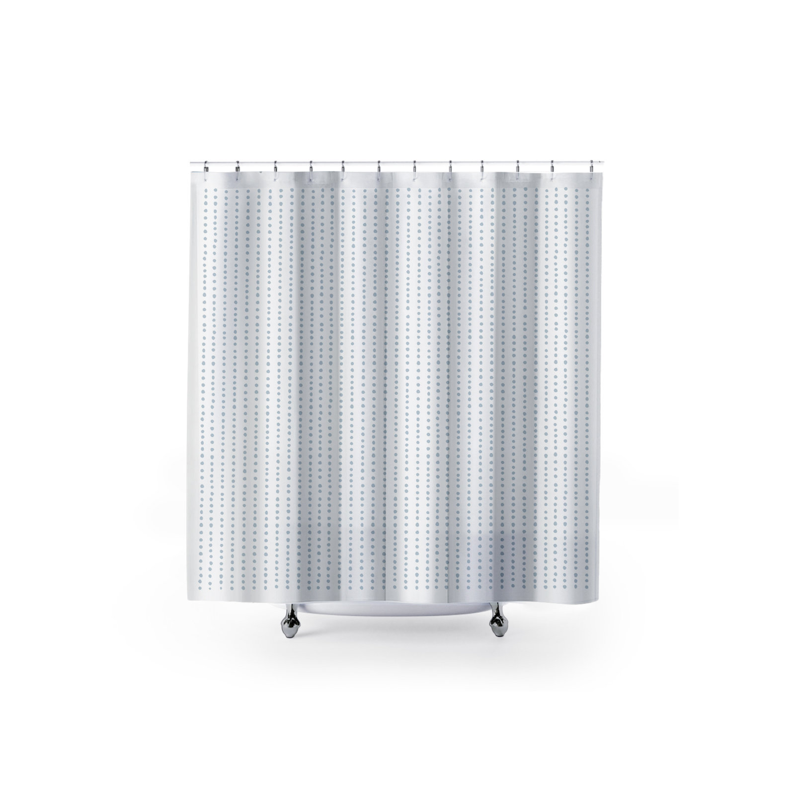 Thora Dots Mid-Century Shower Curtain, Gray