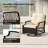 7 Person Patio Wicker Furniture Set With Swivel Rocking Chair-440018131