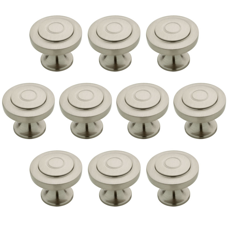 Poignée champignon 1 5/16 po de diamètre, Nickel satiné