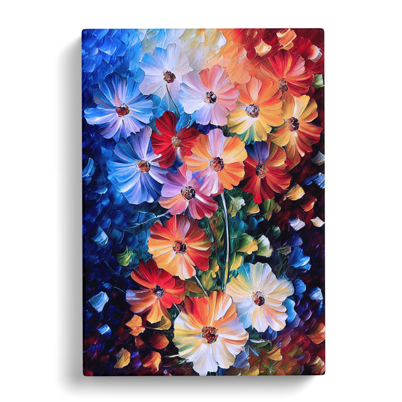 A Selection Of Flowers No.1 - Print, No Matte, 50cm H x 35cm W x 3cm D, Wrapped Canvas