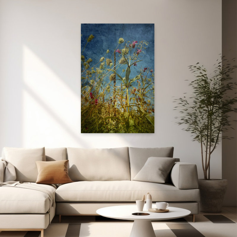 Art contemporain contemporain, art paisible, H 60 po x l 40 po