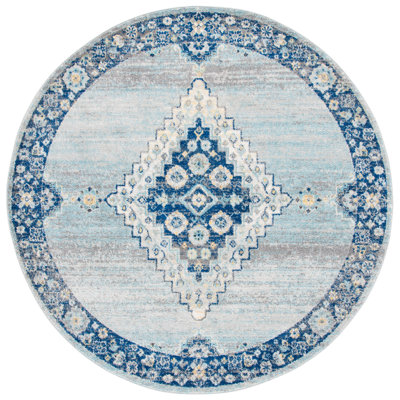 Christa Oriental Gray/Navy Area Rug