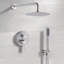 Ensemble de pomme de douche 10 po et pomme de douche à main nickel brossé 10 po