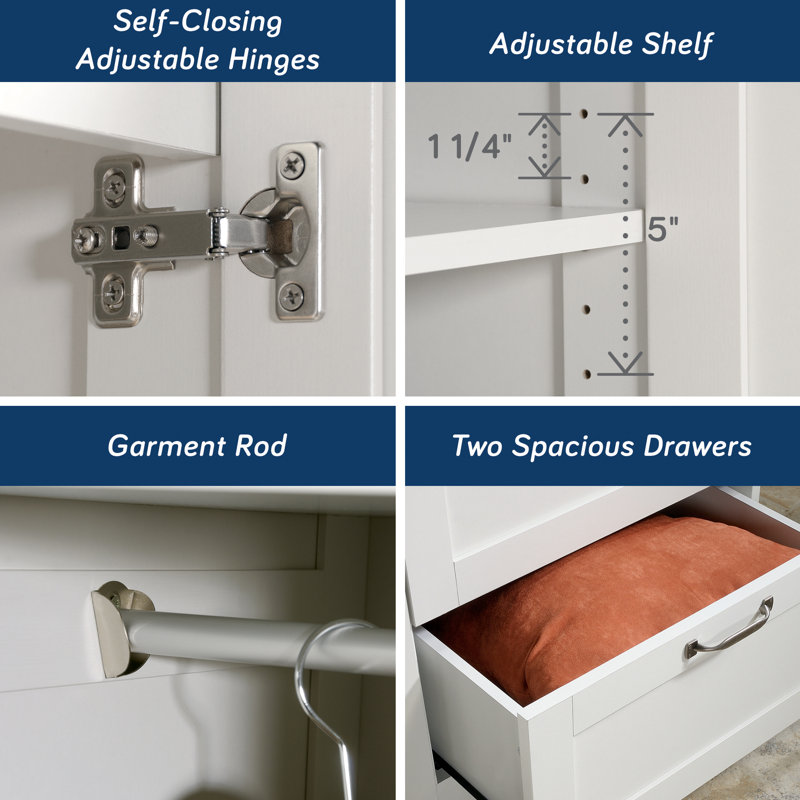 Lott Armoire, White