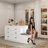 Modern 12-Drawer Storage Bench With Flip-Up Seat