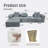 Convertible Modular Sectional Sofa Set Compression Sofa