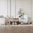 Curva Round Coffee Table With Wood Legs-1033277261