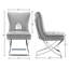 Chaise parsons rembourrée en velours capitonné Chary-216153791