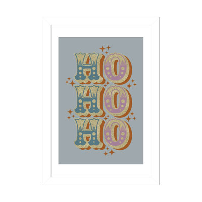 Ho Ho Ho - reproduction d'art mural - papier d'art encadré