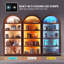 175cm H x 75cm W Bookcase with Tri-Color Sensor Light-1241973993