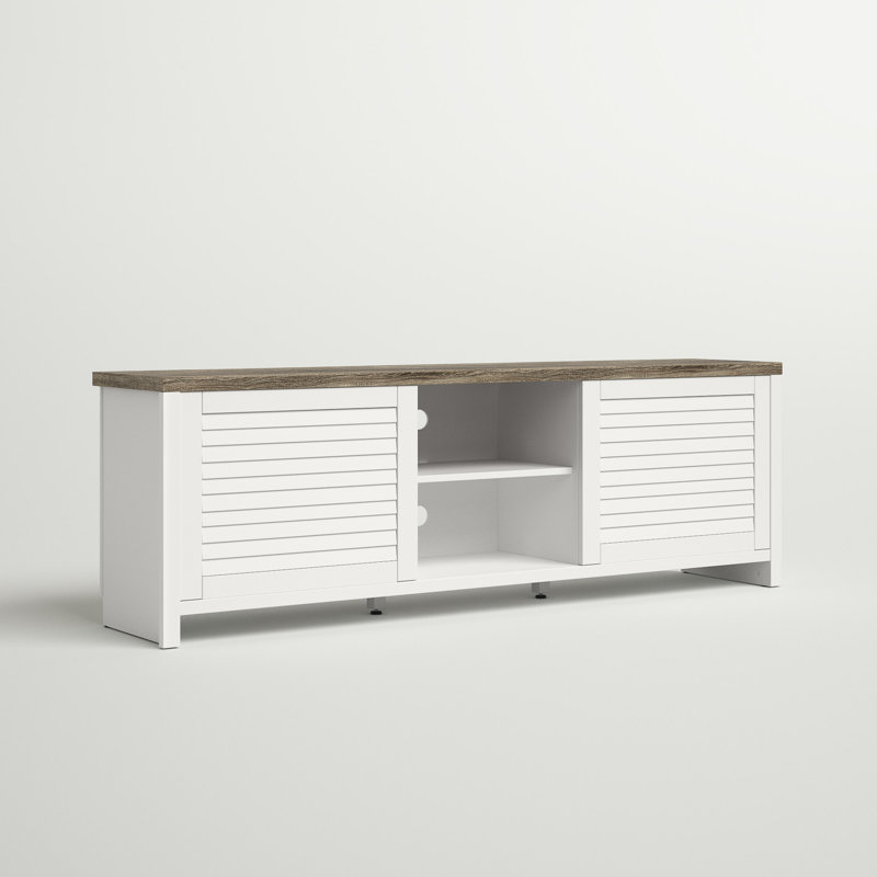Meuble télé pour téléviseur de 80 po ou moins Lawhon, Blanc