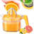 4-in-1 Manual Citrus Juicer, Ergonomic Grip Hand Squeezer for Orange Lemon Lime, 16.9oz Multifunctional Fruit Juicing Tool