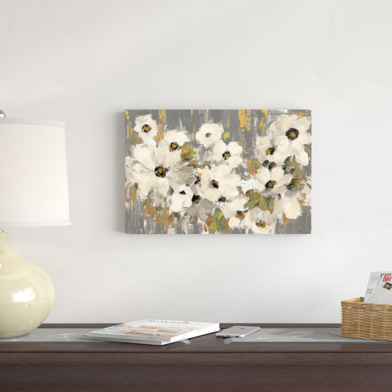Blanc et vert Bloom, H 18 po x l 12 po x P 1,25 po