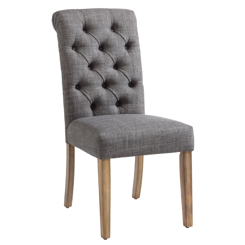 Chaise de salle à manger capitonnée Jurgensen, Gris