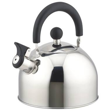 Tea Kettle-2.1 Quart Stove Top Whistling Teapot - Silver Stainless