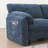 140" Modular Sectional Sofa, U-Shape with 31.5" Extra-Wide Seat Cushion, USB and Type-C Charger, Phone Holder and 2 Side Storage Pockets, Free Movement Ottoman, Striped Chenille-265909989