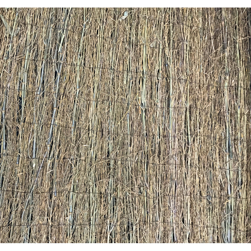 Clôture roulée en bambou sans bordure, H 4 pi x 8 pi 40,90 po