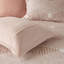 Ensemble d'édredon en jacquard de coton rosé-126520839