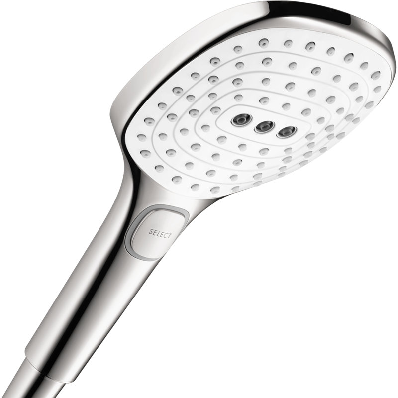 Pomme de douche à main multifonctionnelle Raindance HG Select 120, Chrome/blanc, 2,0 gallons par minute