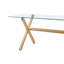 Mose Glass Top Metal Base Dining Table