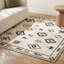Rivah Hand Tufted Geometric Area Rug in Ivory/Brown/Black-450591680