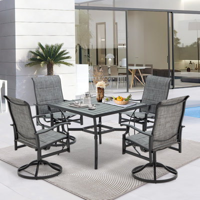 EROMMY 4 - Person Patio Dining Set with Square Table
