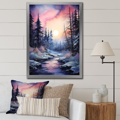 «Pine Tree Winter Twilight I» sur toile