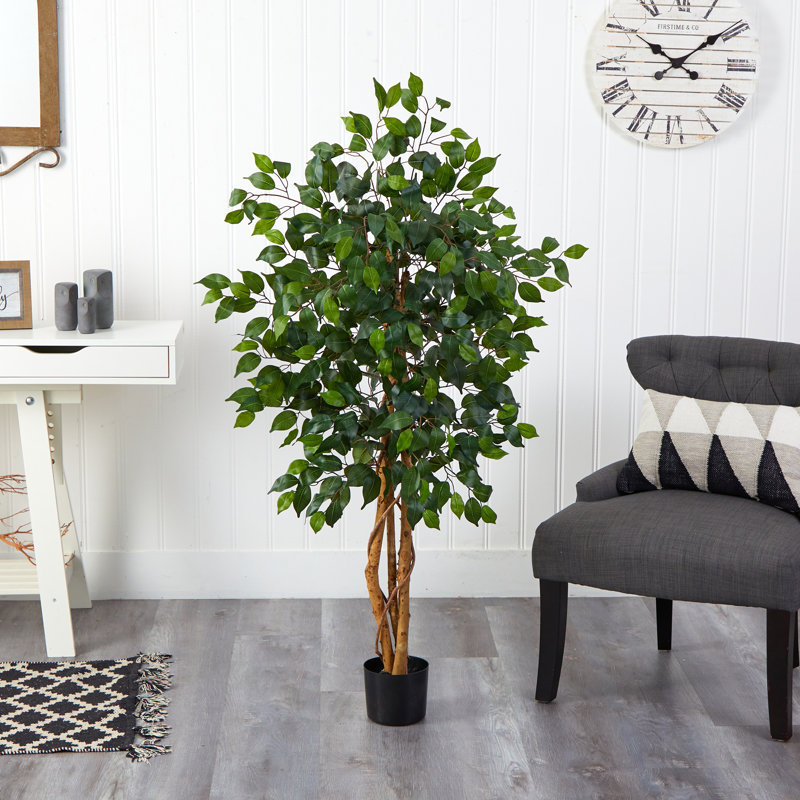 Arbre ficus artificiel en pot, H 48 po x l 30 po x P 30 po