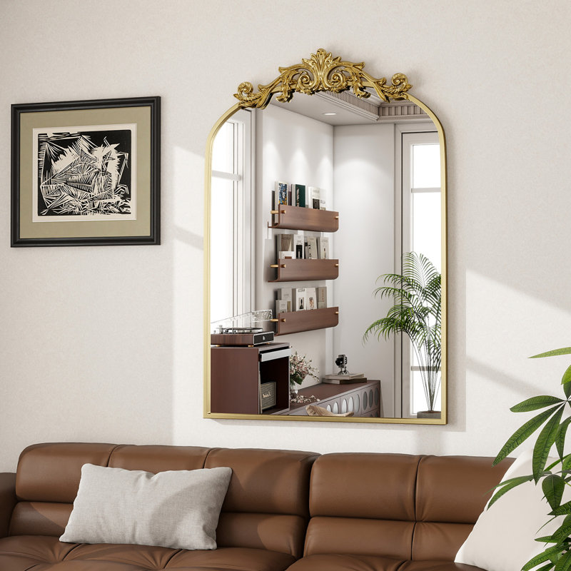 Miroir de salle de bain Baroque, Doré, 38 po x 24 po