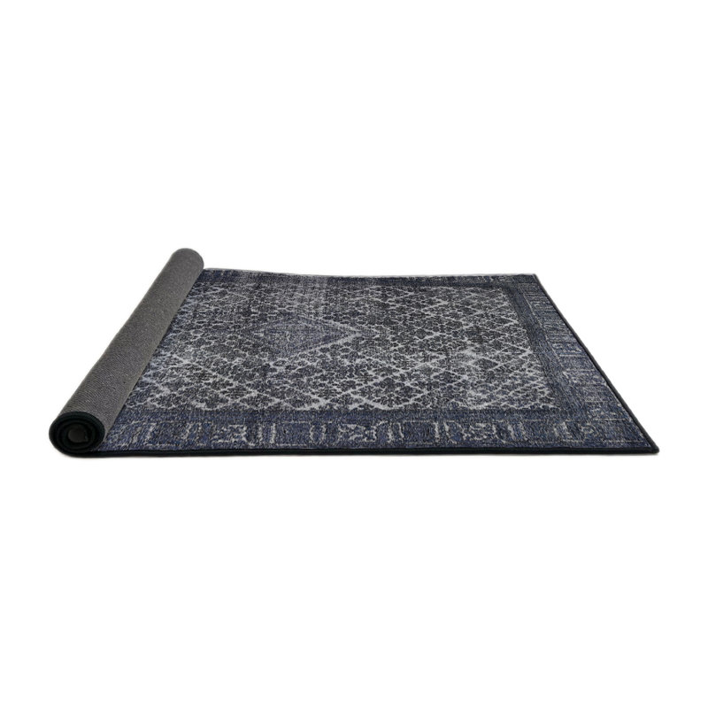 Tapis oriental bleu, Rond 7 pi