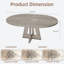 Table de salle à manger ronde extensible peu encombrante pour 4 à 8 personnes - Fabrication moderne en bois aggloméré et en métal - Durable, multifonctionnel et de style contemporain - Parfait pour la salle à manger, la cuisine ou le salon - Gris-1454773226