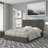 Aluino Tufted Upholstered Platform Bed w/ Accent Nail Trimmed Extended Sides-678480896-678480908