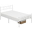 Modern Metal Bed Frame with Cross-design Headboard & Footboard-230473505-230473510