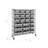 48" W NSF-Certified Commercial 7-Tier 21-Bin Storage Rack with Wheels-1766231629