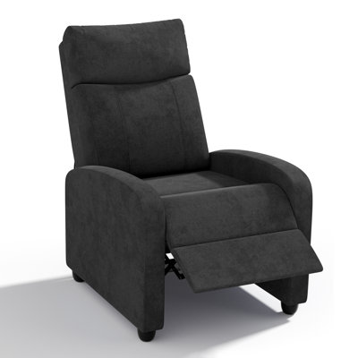 Adjustable Recliner Sofa Chair – Breathable Cotton-Linen Fabric Single Chair For Adults, Perfect For Living Room Relaxation by Ebern Designs