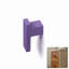 Bouton de meuble en L Art Deco par ROUS Hardware, aluminium massif, finition mate, royal (mauve), 1 compte-111448639
