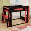 Lit superposé multifonctionnel en bois avec tablettes intégrées, bureau, station de charge et lumière DEL-794917956-794917977