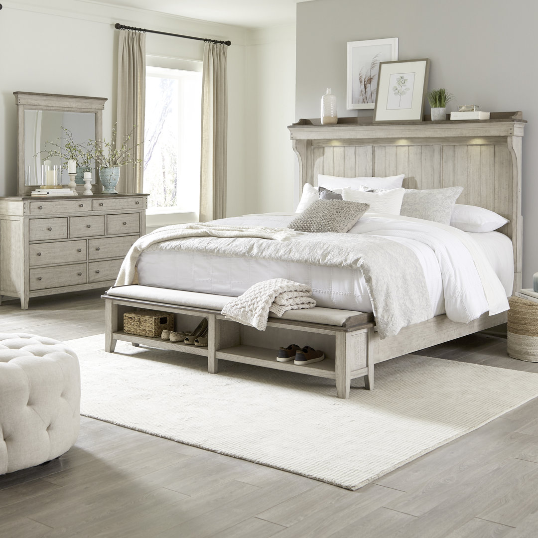 Cathleen Mantle Storage Bed, Dresser & Mirror Laurel Foundry Modern Farmhouse® Bed 