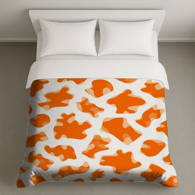 Orange Camouflage Pattern Duvet Covers