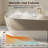 StonePure 61"×30" Freestanding Solid Surface Stone Bathtub, Deep Soaking Tub With Overflow, Pop-up Drain-118445572