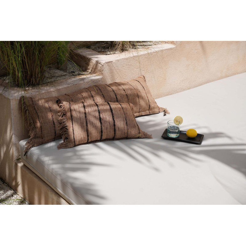 The Oh My Gee Collection Cushion Cover, Black/Beige, Rectangular, 30cm H x 50cm W