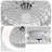 Modern 18 Inch Enclosed Ceiling Fan With Light And Remote Control, Flush Mount Bladeless Low Profile Ceiling Fan For Bedroom Kitchen Dining Room