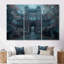 Ensemble de décorations murales gris et gris Stormy Charm I - College & University Buildings-1178579086-1178579084
