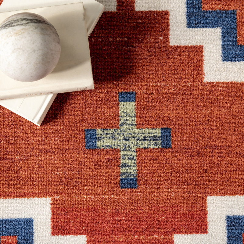 Geometric Indoor / Outdoor Rug, Rectangle 8' x 10'